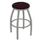 Holland Bar Stool Co 30" Swivel Bar Stool, Nickel Finish, Canter Bordeaux Seat X802 - alternate 1